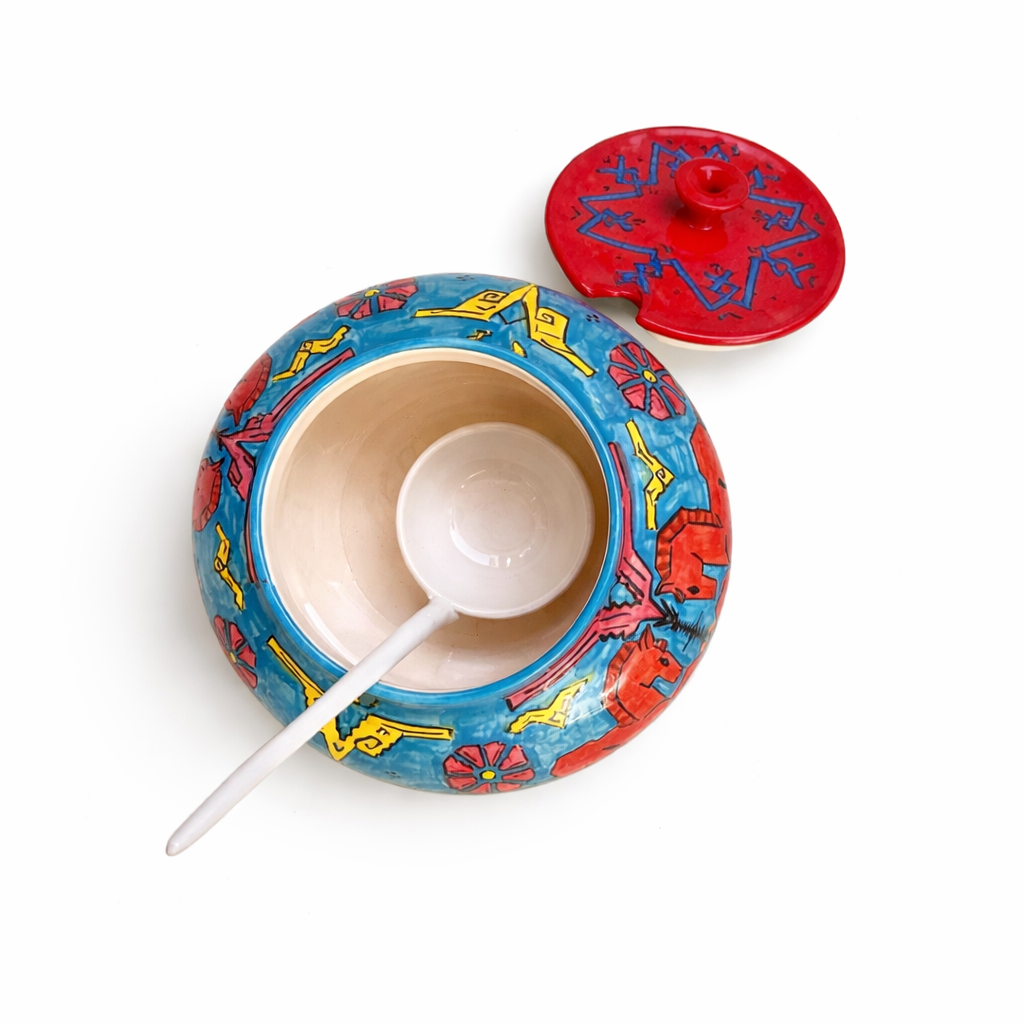 Soup Bowl with spoon HORSES