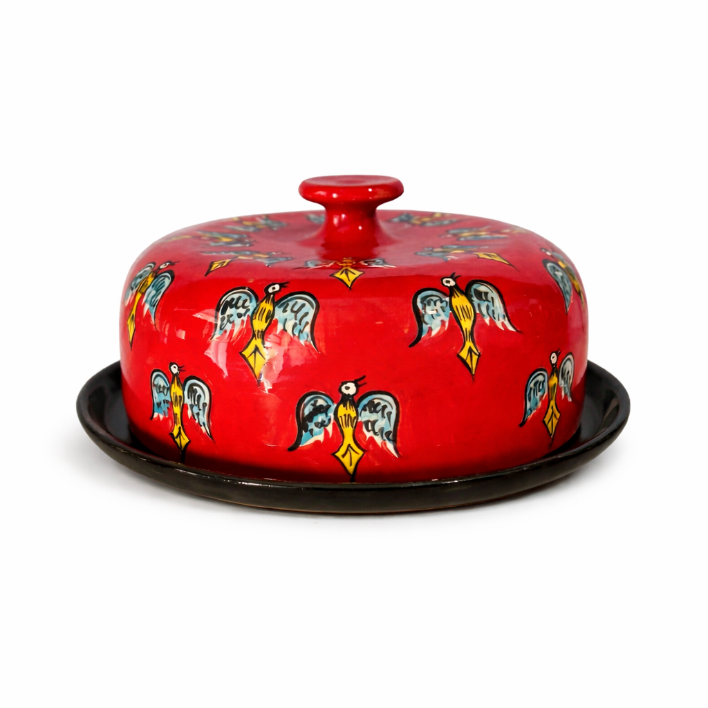 Dome platter RED GEORGIAN ORNAMENTS