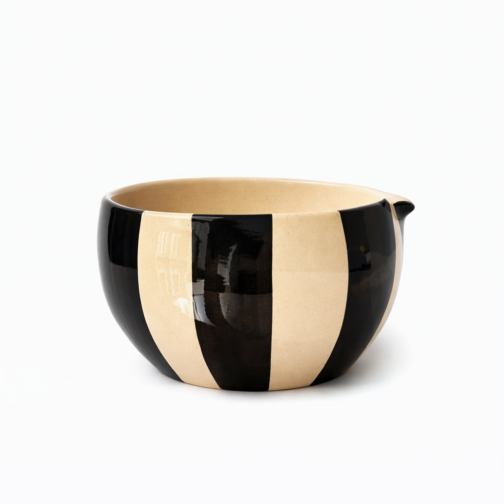 Salad Bowl BLACK AND WHITE STRIPES