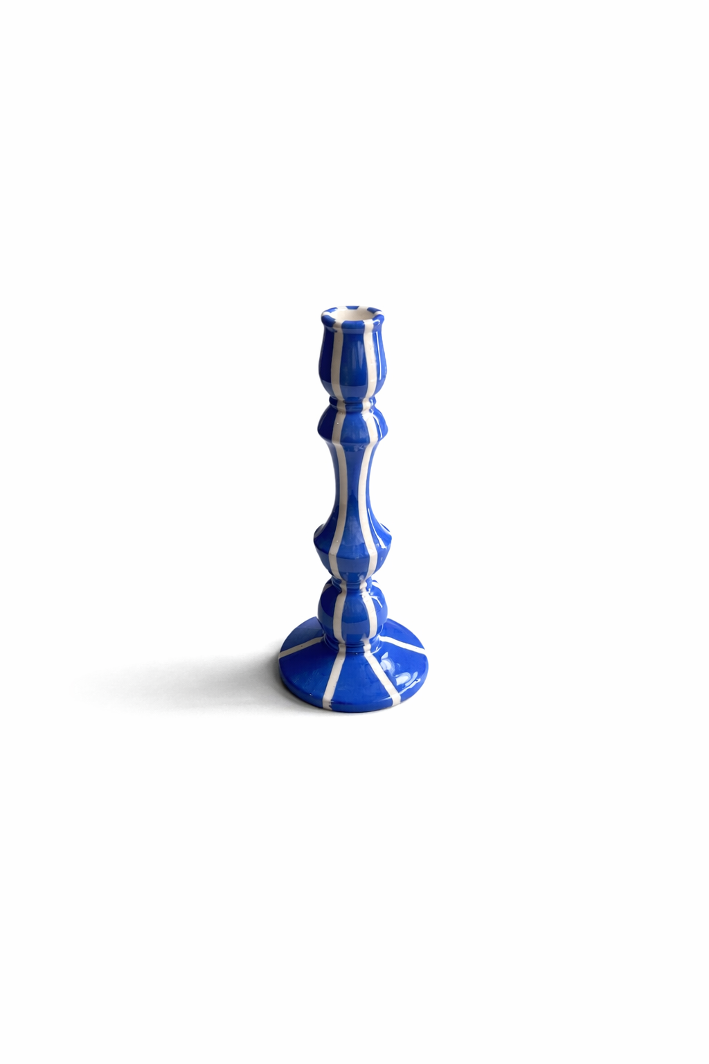 Candle holder BLUE STRIPES